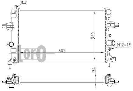 LORO Radiaator,mootorijahutus 037-017-0001