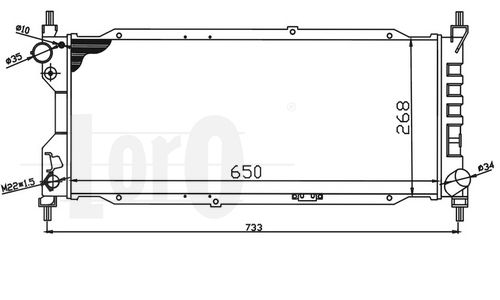 LORO Radiaator,mootorijahutus 037-017-0010