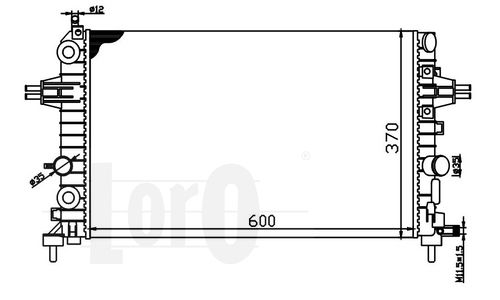 LORO Radiaator,mootorijahutus 037-017-0029