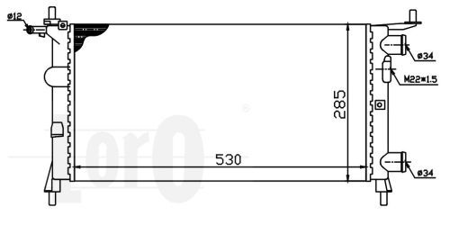 LORO Radiaator,mootorijahutus 037-017-0036