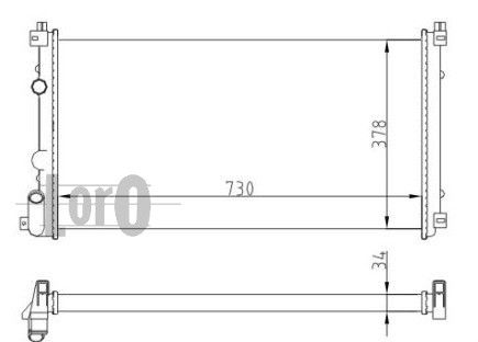 LORO Radiaator,mootorijahutus 037-017-0065