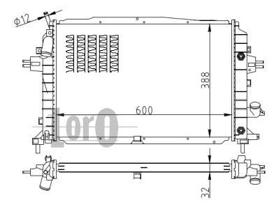 LORO Radiaator,mootorijahutus 037-017-0088-B