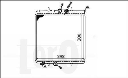 LORO Radiaator,mootorijahutus 038-017-0001