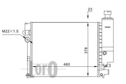 LORO Radiaator,mootorijahutus 038-017-0029