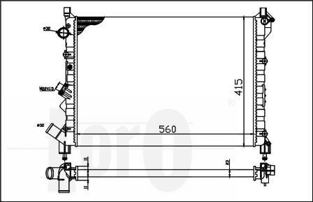 LORO Radiaator,mootorijahutus 042-017-0021