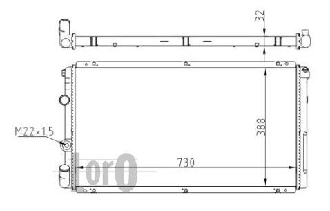 LORO Radiaator,mootorijahutus 042-017-0024