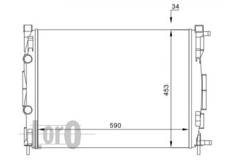 LORO Radiaator,mootorijahutus 042-017-0029