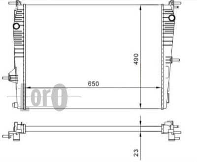 LORO Radiaator,mootorijahutus 042-017-0053