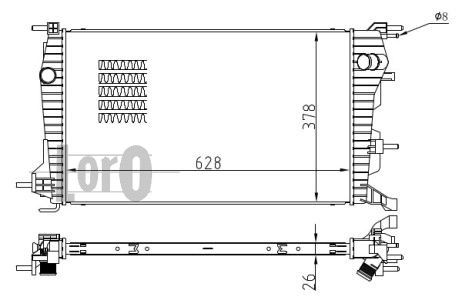 LORO Radiaator,mootorijahutus 042-017-0059-B