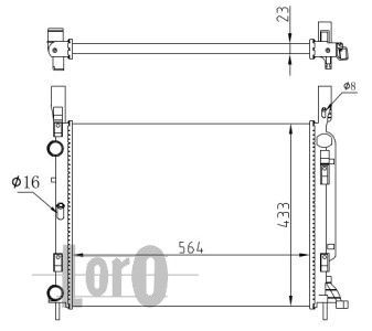 LORO Radiaator,mootorijahutus 042-017-0061