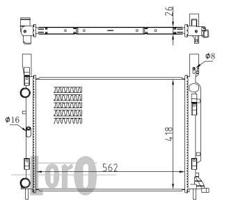 LORO Radiaator,mootorijahutus 042-017-0061-B