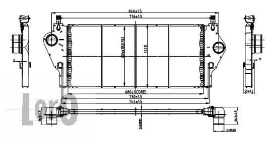 LORO Kompressoriõhu radiaator 042-018-0001