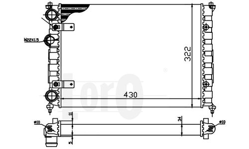 LORO Radiaator,mootorijahutus 046-017-0002