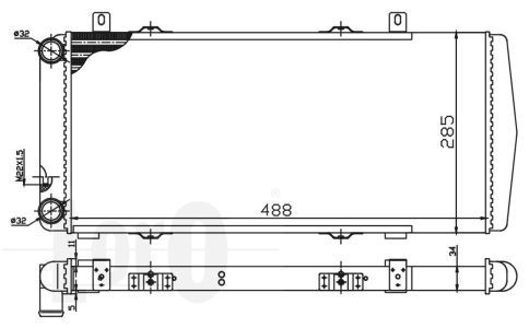 LORO Radiaator,mootorijahutus 048-017-0002