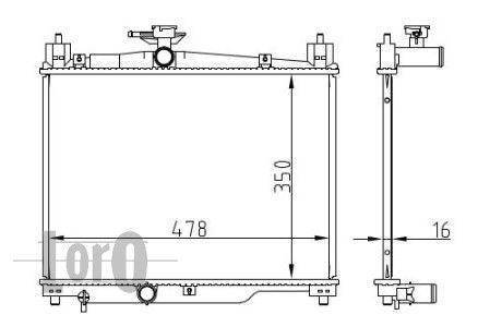 LORO Radiaator,mootorijahutus 051-017-0013