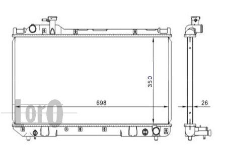 LORO Radiaator,mootorijahutus 051-017-0015