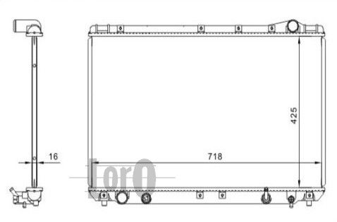 LORO Radiaator,mootorijahutus 051-017-0021