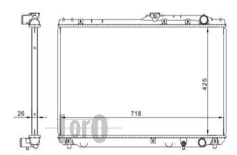 LORO Radiaator,mootorijahutus 051-017-0036