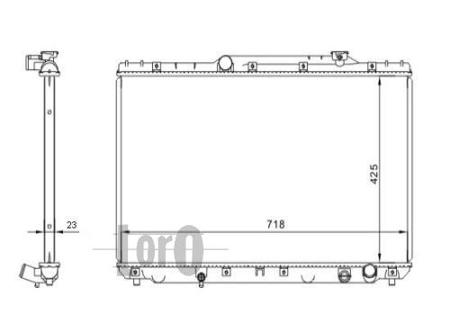 LORO Radiaator,mootorijahutus 051-017-0044