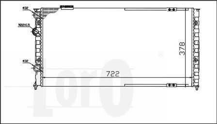 LORO Radiaator,mootorijahutus 053-017-0027