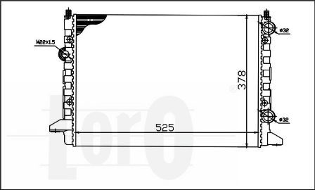 LORO Radiaator,mootorijahutus 053-017-0030