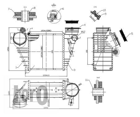 LORO Kompressoriõhu radiaator 053-018-0005