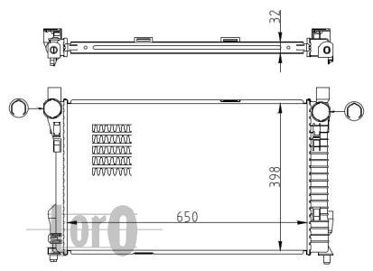 LORO Radiaator,mootorijahutus 054-017-0047-B