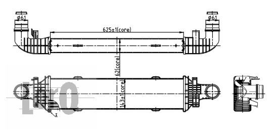 LORO Kompressoriõhu radiaator 054-018-0005