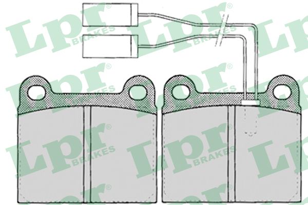 LPR Комплект тормозных колодок, дисковый тормоз 05P023