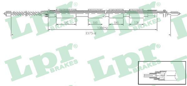 LPR Тросик, cтояночный тормоз C0610B
