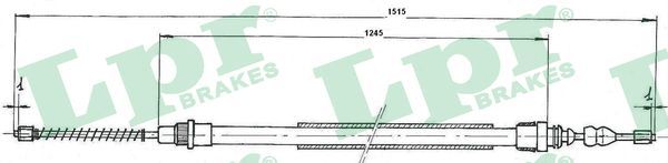 LPR Тросик, cтояночный тормоз C0726B