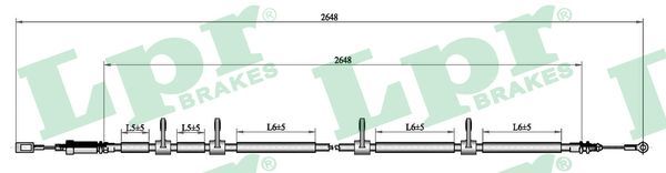 LPR Тросик, cтояночный тормоз C0990B