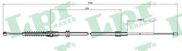 LPR Тросик, cтояночный тормоз C1118B