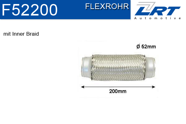 LRT Гофрированная труба, выхлопная система F52200