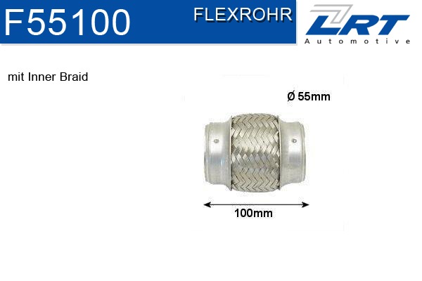 LRT Гофрированная труба, выхлопная система F55100