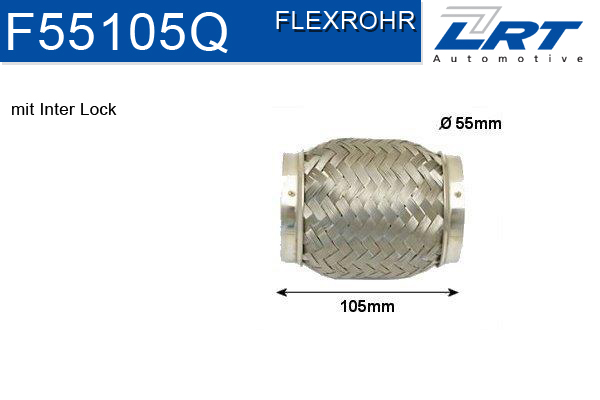 LRT Гофрированная труба, выхлопная система F55105Q