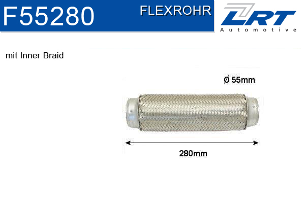 LRT Гофрированная труба, выхлопная система F55280