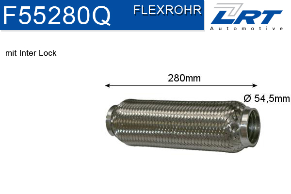 LRT Гофрированная труба, выхлопная система F55280Q