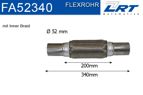 LRT Гофрированная труба, выхлопная система FA52340