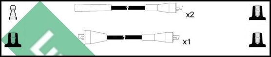 LUCAS Комплект проводов зажигания LUC4001