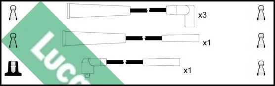 LUCAS Комплект проводов зажигания LUC4121