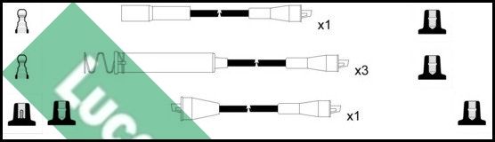 LUCAS Комплект проводов зажигания LUC4185
