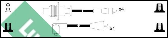 LUCAS Комплект проводов зажигания LUC4222