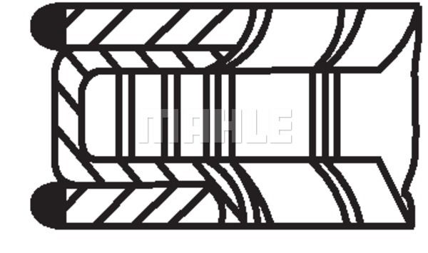 MAHLE Комплект поршневых колец 021 75 V0