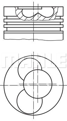 MAHLE Поршень 030 80 12