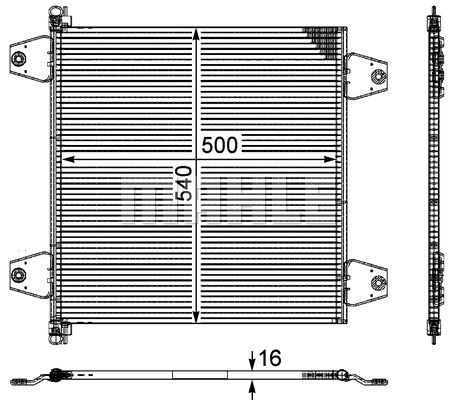 MAHLE Конденсатор, кондиционер AC 121 000P