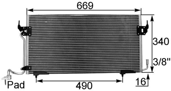 MAHLE Kondensaator,kliimaseade AC 206 000S