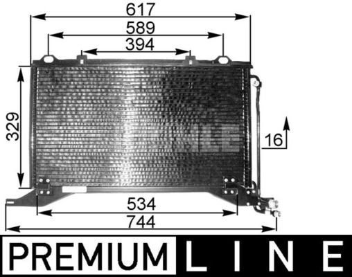 MAHLE Kondensaator,kliimaseade AC 208 000P