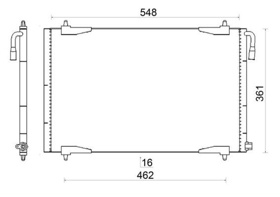 MAHLE Конденсатор, кондиционер AC 220 001S