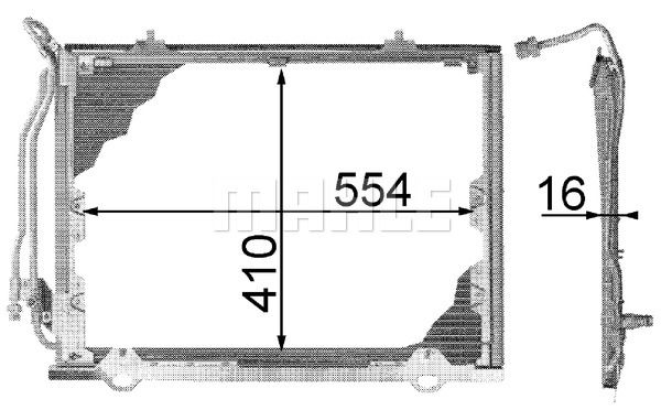 MAHLE Kondensaator,kliimaseade AC 243 000P